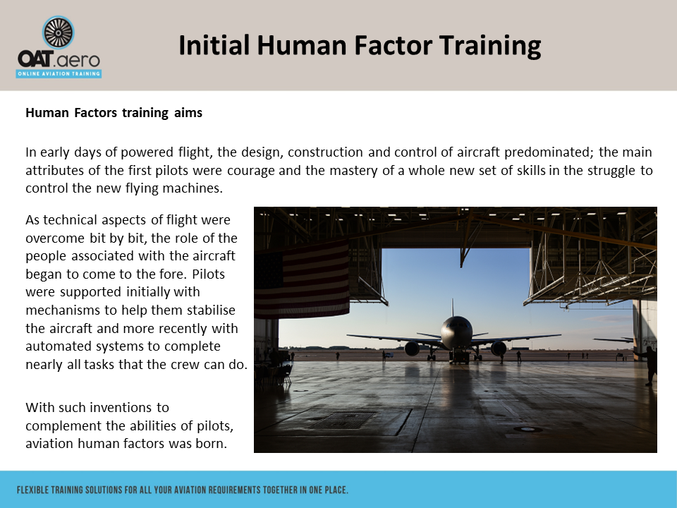 Human Factors Initial Module 2 Aims & Origin - Online Aviation Training