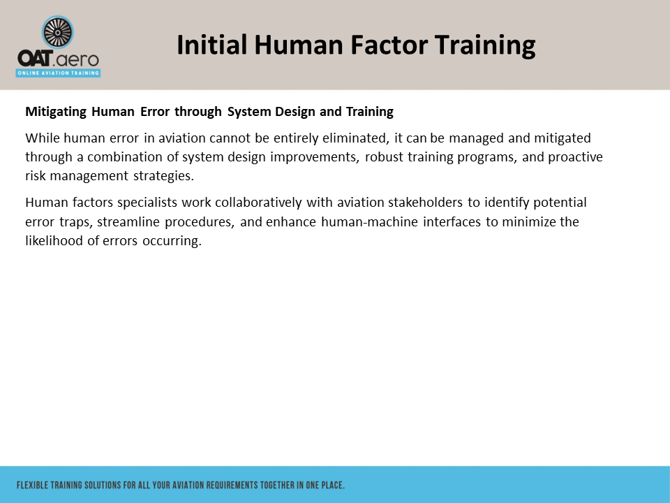 Human Factors Initial Module 2 Aims & Origin - Online Aviation Training